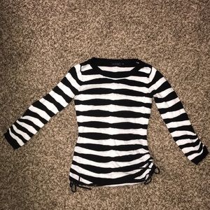 Black and white light sweater